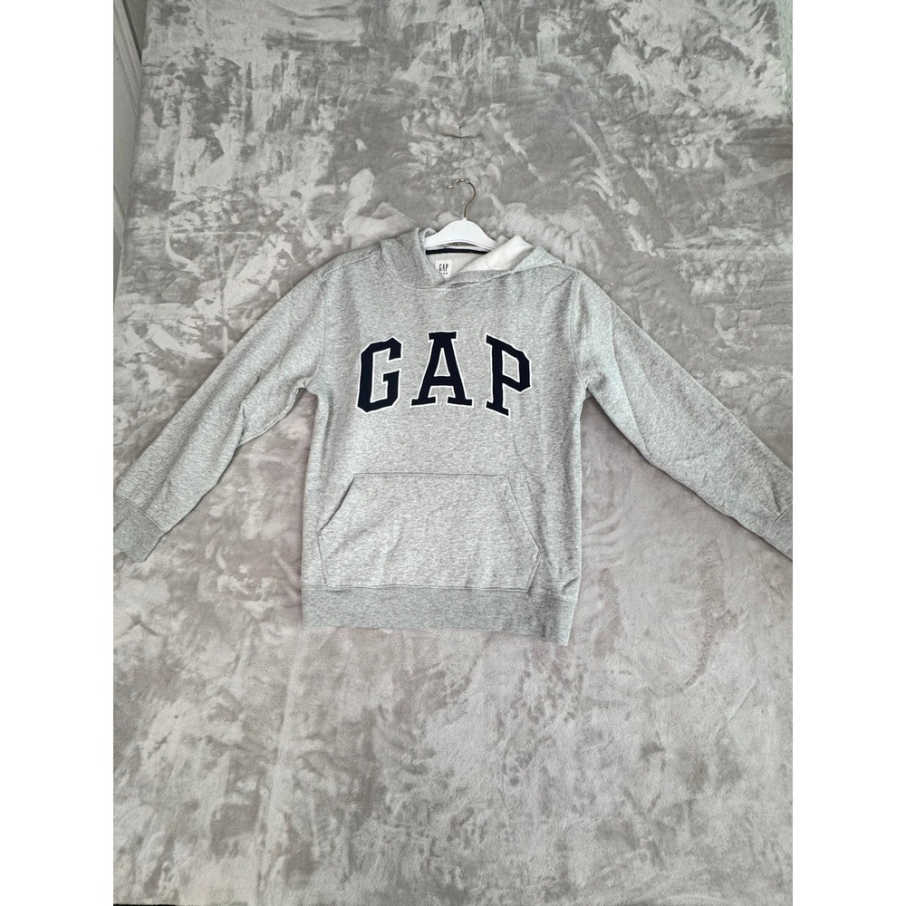 GAP Kids XXL Gray Hoodie Sweatshirt Pullover Big Logo Youth Activewear‎
